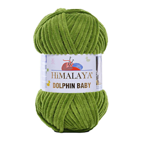 Himalaya Dolphin Baby Chenille Yarn, Green - 80371