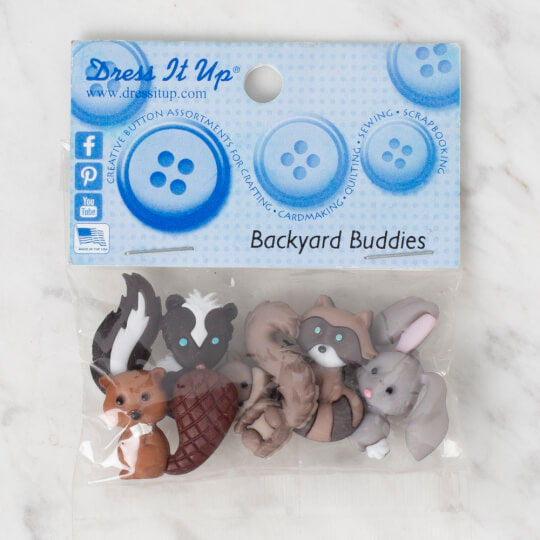 Dress It Up Creative Button Collection, Backyard Buddies Dress It Up Creative Button Collection, Backyard Buddies