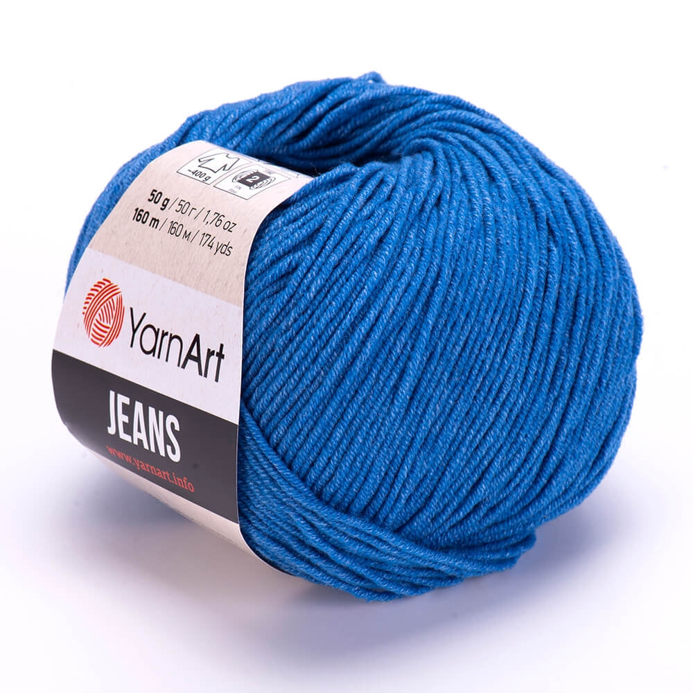 YARNART JEANS - KNITTING YARN DARK BLUE - 16