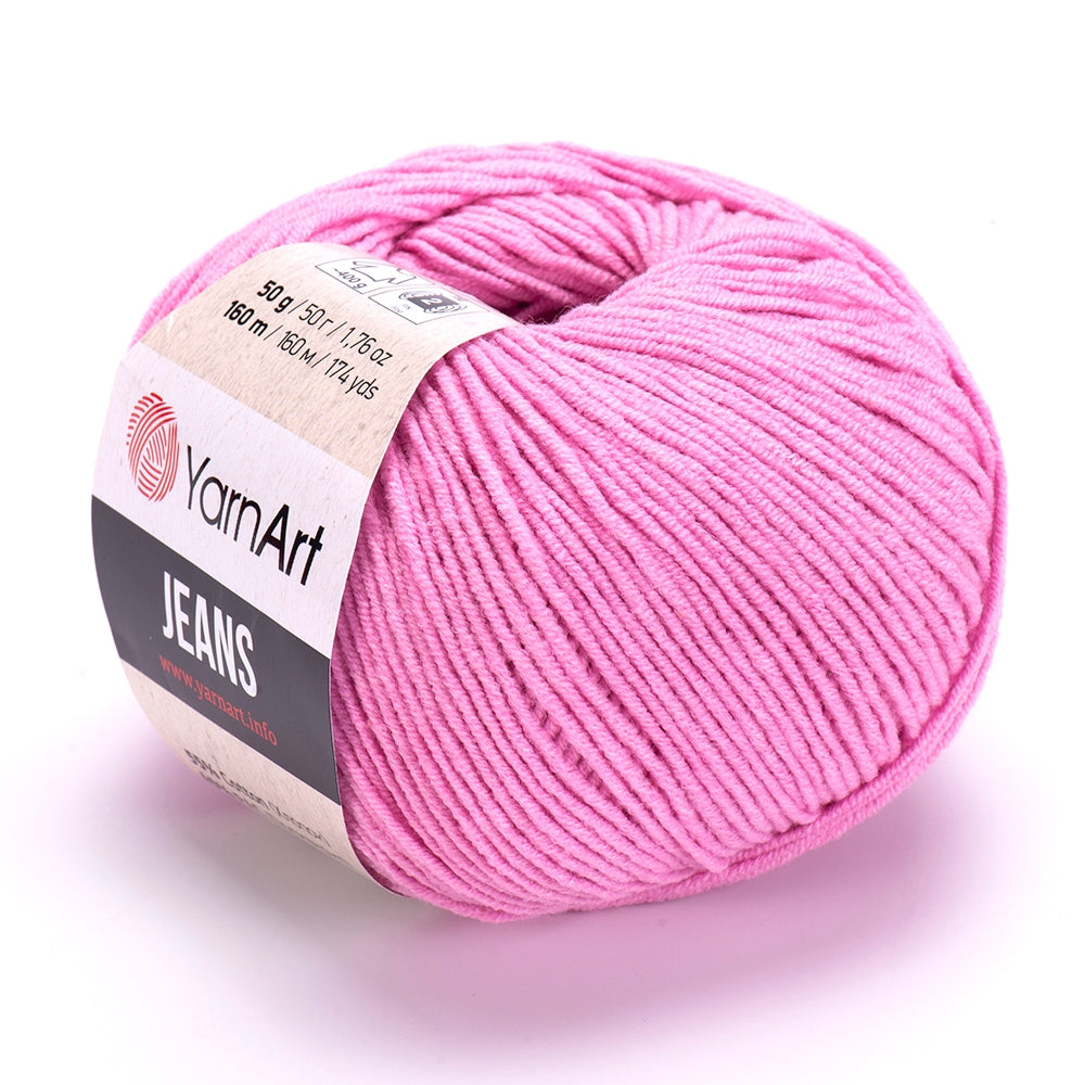 Yarnart Jeans Knitting Yarn, Pink - 59