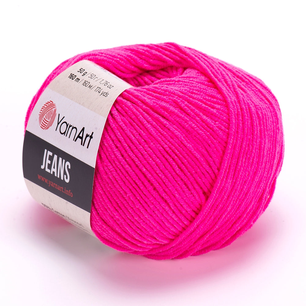 Yarnart Jeans Knitting Yarn, Pink - 59