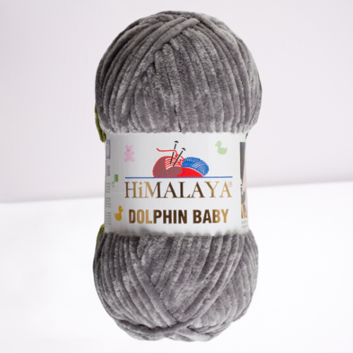 Himalaya Dolphin Baby Chenille Yarn, Grey - 80320